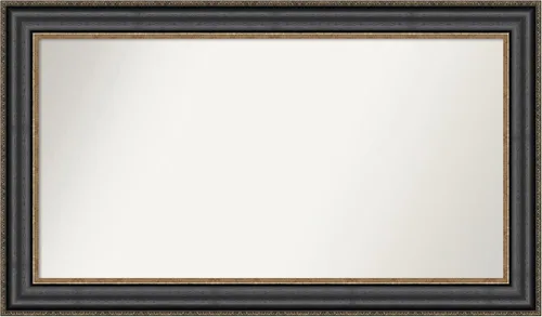 Miniatura 374 de Amanti Art Espejo personalizado, espejo de baño negro puente, espejo de pared o espejo de tocador de baño sobre el fregadero (26 x 26 pulgadas)