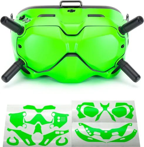 Miniatura 9 de WRAPGRADE Skin compatible con DJI FPV Gafas V2 (Airforce Silver)