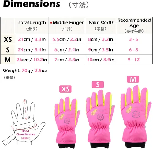 Miniatura 2 de TRIWONDER Kids Gloves for Boys Girls Toddler Winter Ski Snow Mittens Windproof Waterproof Thermal Warm Gloves