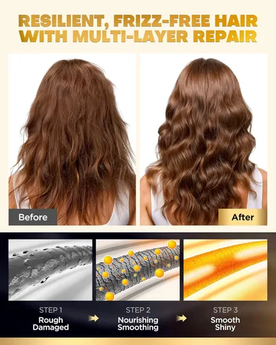 Miniatura 4 de Juego de champú y acondicionador de biotina para crecimiento del cabello con infusión de tripéptido, tratamiento hidratante voluminizador