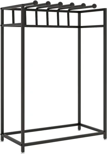 Miniatura 8 de Toalleros de lujo para baño/piscina/ducha/hotel, soporte de exhibición de metal comercial para manta/colcha/bufanda, barra colgante giratoria Negro