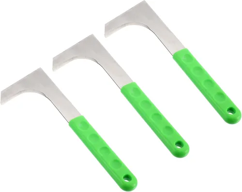 Miniatura 8 de PATIKIL Cuchillo de deshierbe de acero inoxidable en forma de L, herramienta de deshierbe para hendiduras, cortador de hierba, cuchillo