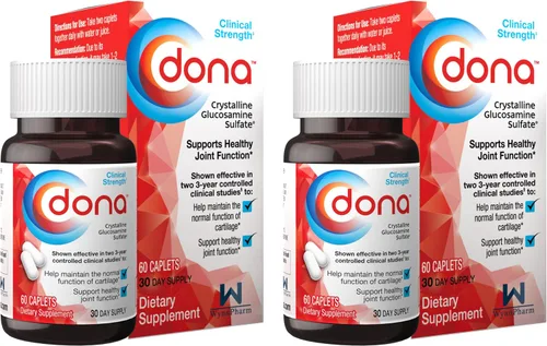 Dona Sulfato de glucosamina cristalina, 750 mg, píldoras de suplemento para articulaciones para comodidad de rodilla y apoyo a la salud de las