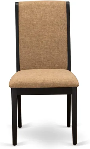 Miniatura 6 de East West Furniture ANLA3-ABK-47 - Juego de muebles de comedor de 3 piezas que contiene una mesa de cocina redonda con pedestal y 2 sillas