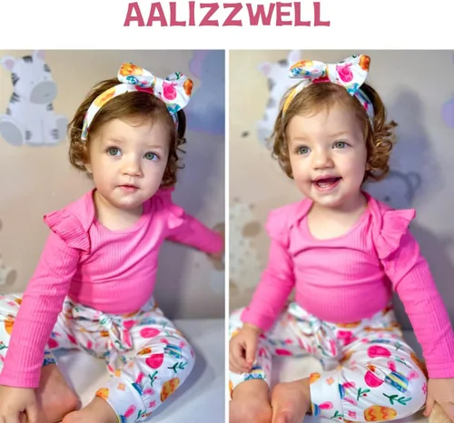 Miniatura 78 de Aalizzwell Conjunto de mameluco acanalado para bebé recién nacido prematuro para otoño e invierno