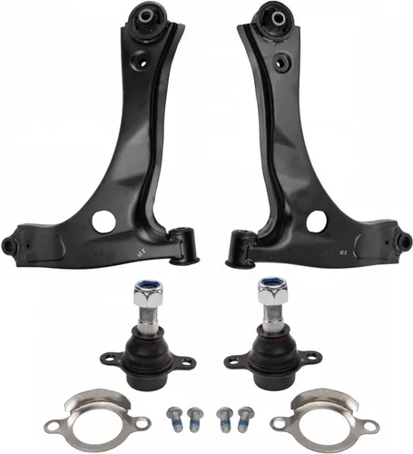 Miniatura 73 de TRQ Brazo de control delantero superior e inferior con rótula juego de 4 piezas compatible con Land Rover Range Rover 2003-2012