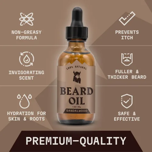 Miniatura 3 de Striking Viking Aceite y bálsamo para barba, kit de aseo para barba para hombre con aceite de barba totalmente natural y acondicionador de bálsamo