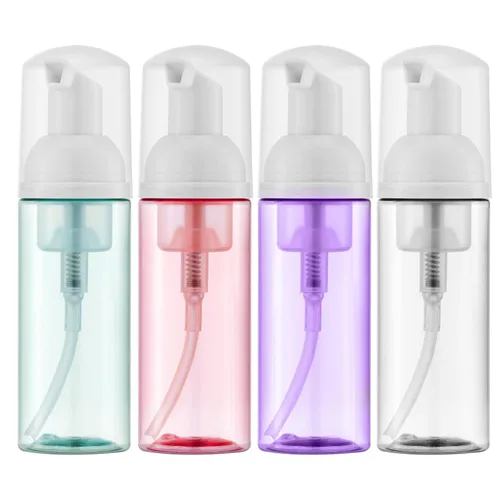 Miniatura 9 de Botella de espuma de 2 onzas, dispensador de bomba de espuma vacía para jabón de manos, limpiador de pestañas, champú para viajar, 10 Negro