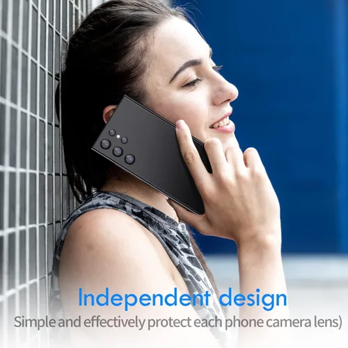 Miniatura 3 de Protector de lente de cámara para Samsung Galaxy S22 Ultra, protectores de lente individuales con marco de alineación, funda protectora de pantalla