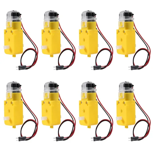 Miniatura 6 de Motor eléctrico de CC de 3 V-6 V, motor de caja de cambios magnética TT de doble eje, bricolaje para Arduino Smart Car Robot Toys Cars Chassis