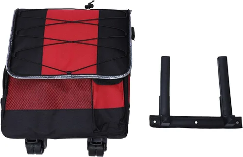 Miniatura 7 de Hielera suave con ruedas, plegable de 43 L, portátil, a prueba de fugas, aislada, bolsa enfriadora con ruedas para camping, picnic, playa, viajes