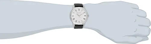 Miniatura 4 de Bulova Men's Classic 3-Hand Quartz Black Leather Strap Watch, Roman Numeral Markers, 41mm