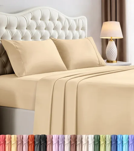 Miniatura 21 de Juego de sábanas King de Utopia Bedding – 4 piezas de sábanas para cama tamaño King, microfibra suave y transpirable, incluye 1 sábana bajera, 1