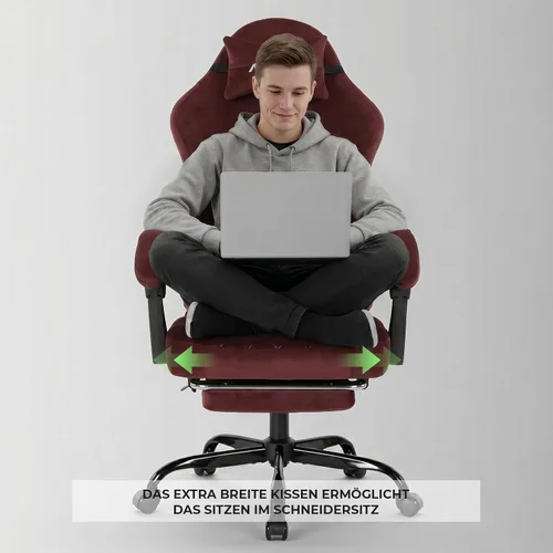 Miniatura 4 de Silla ergonómica para videojuegos, sillas para videojuegos, sillas de computadora para videojuegos, sillas de videojuegos para adultos, soporte Rojo