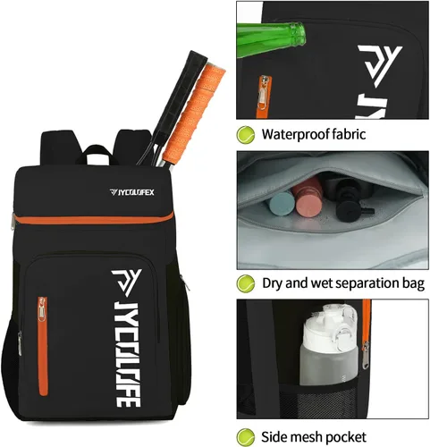 Miniatura 8 de mochila de gimnasio con compartimento para zapatos, bolsa de lucha con 4 tipos de método de espalda, impermeable para deportes, caminata y portátil