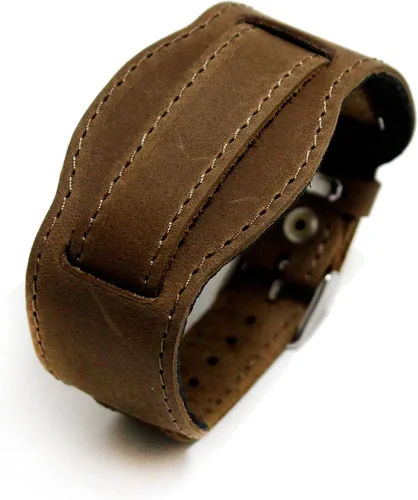 M18 Militar cuero trench bund reloj correa color arena tamaño XL tamaño 18 o 0.787 in lug size