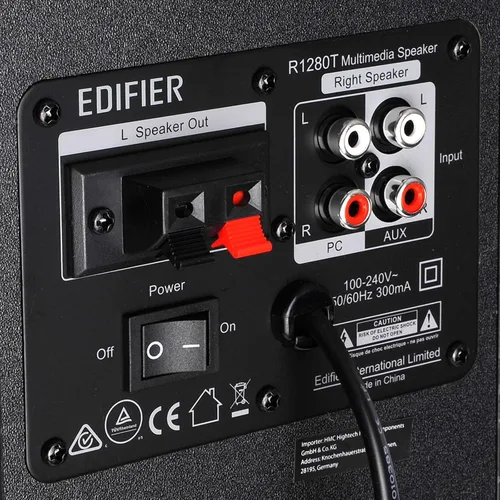 Miniatura 2 de Edifier R1280T Altavoces de estantería alimentados - Altavoz de monitor de estudio de campo cercano activo 2.0 - Negro - 42 vatios RMS