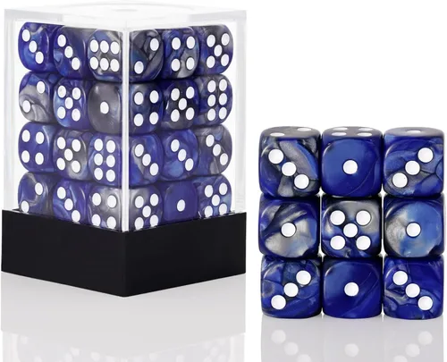 Miniatura 24 de 36 Piezas 12mm Juego de Dados Mini de 6 Caras, Juego de Dados D6 de Colores Translúcidos, Juego de Dados Estándar de 6 Caras para Juegos de Mesa
