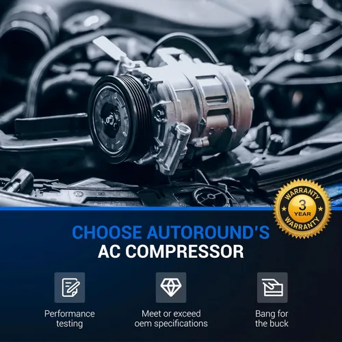 Miniatura 4 de Compresor de aire acondicionado Autoround con embrague Compatible con Honda Accord L4 2.4L 2003 2004 2005 2006 2007, Reemplazo # CO28003C