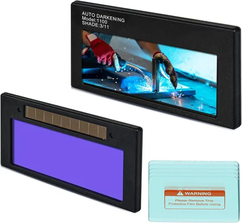 Miniatura 9 de TRQWH Lente de soldadura de oscurecimiento automático 2x4.25 casco accionado solar con tecnología de color verdadero, 2 sensores de arco, filtro