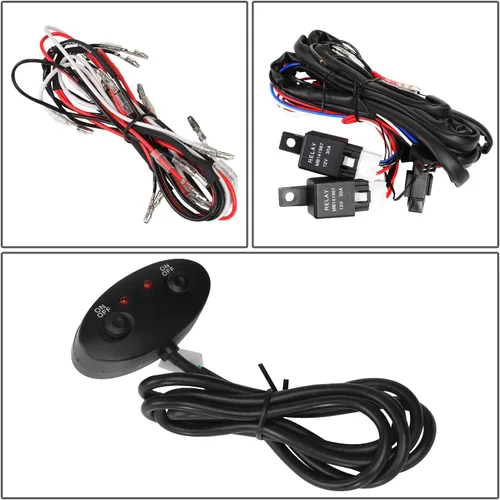 Miniatura 6 de DNA MOTORING FL-ZTL-360-CH Luz antiniebla universal montada en el techo con arnés de cableado e interruptor interior, ángulo de haz ajustable