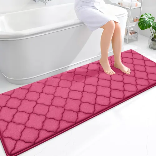 Miniatura 32 de OLANLY Alfombra de Baño de Espuma Viscoelástica de 24 x 16 pulgadas, Ultra Suave y Absorbente, Alfombras de Baño Antideslizantes, Cómodas, Lavables