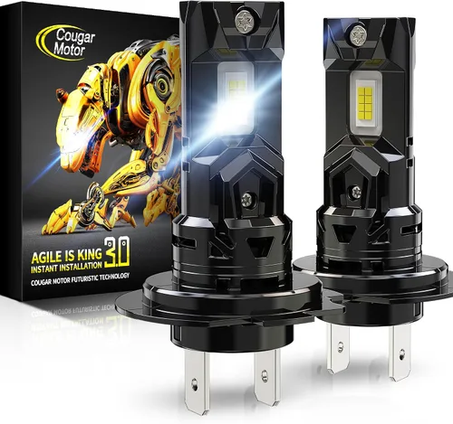 Miniatura 15 de Cougar Motor Bombillas antiniebla H4, sin polaridad con ventilador de refrigeración ATV/UTV H4, lámparas antiniebla auxiliares, Plug-N-Play, paquete