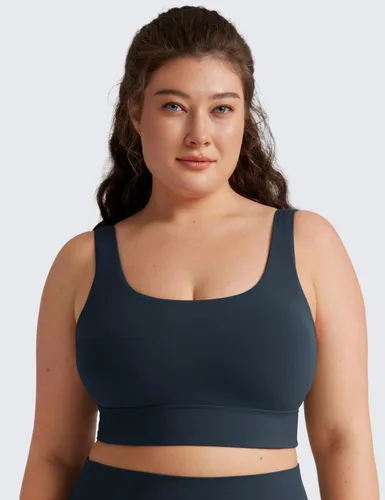 Miniatura 53 de CRZ YOGA Butterluxe - Brasier deportivo con espalda en U para mujer, cuello redondo, acolchado, de bajo impacto, para yoga, entrenamiento