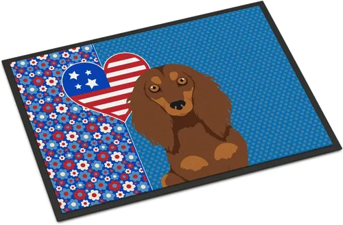 Miniatura 19 de Caroline's Treasures WDK5119JMAT Airedale Terrier USA - Tapete para interiores o exteriores, 24 x 36 pulgadas, tapete para puerta delantera