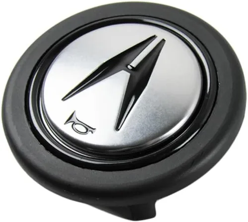 Miniatura 20 de Q1-TECH, botón redondo JDM universal para volantes aftermarket de 6 pernos con abertura de dos pulgadas 2" para botón de bocina (AUD-BK)