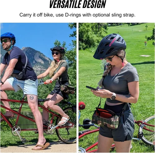 Miniatura 8 de Bolsa para manillar (Bikeday Cake) Capacidad de 2 litros Amplia bolsa para bicicleta con 2 correas de hebilla extra largas y 1 correa de gancho
