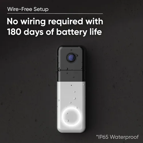 Miniatura 2 de Wyze Timbre inalámbrico con video Doorbell Pro (timbre incluido), video HD 1440, relación de aspecto 1:1: 1: vista de pies a cabeza, audio