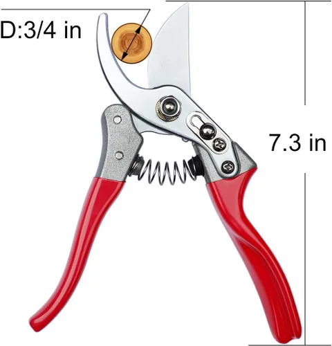 Miniatura 2 de Garden Shears - Tijeras de podar de mano profesionales, tijeras de podar de derivación resistentes (rojo)