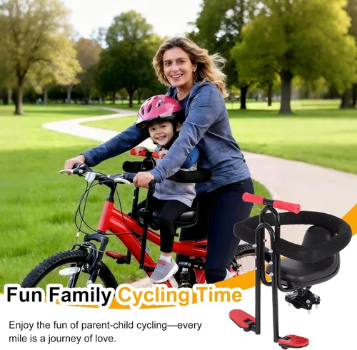 Miniatura 2 de Asiento de bicicleta para niños, asiento delantero, asiento para niños, asiento deportivo para bicicleta para adultos, asiento delantero