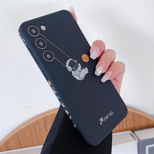 Miniatura 38 de Yonds Queen Funda ultra linda para Samsung Galaxy S22, diseño de astronauta de dibujos animados, diseño de cohete espacial, cubierta de parachoques