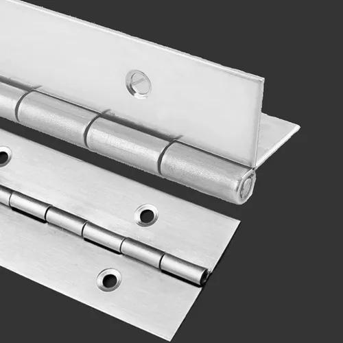 2 piezas de bisagra de piano de acero inoxidable de 2" x 18", bisagra de piano resistente de 0.060" / 1/16” de espesor con agujeros, bisagras
