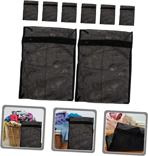 Miniatura 7 de CHILDWEET Bolsas de malla para lavandería, paquete de 8 con cremallera para lavado delicado y organizador de almacenamiento de viaje para brasieres