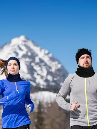 Miniatura 6 de SATINIOR 6 Pieces Ear Warmer Headband Warmer Face Mask Fleece Neck Gaiter Touch Screen Winter Knit Gloves for Men and Women