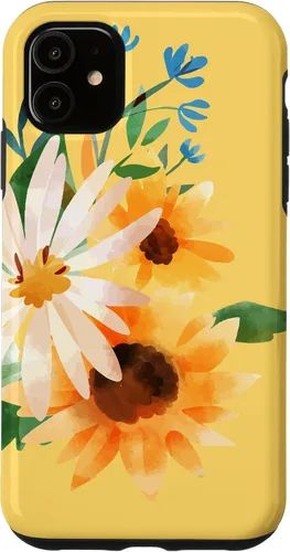 Miniatura 8 de iPhone 16 Yellow Sunflower Vintage Flower Petals Case