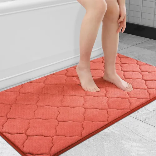 Miniatura 118 de OLANLY Alfombra de Baño de Espuma Viscoelástica de 24 x 16 pulgadas, Ultra Suave y Absorbente, Alfombras de Baño Antideslizantes, Cómodas, Lavables