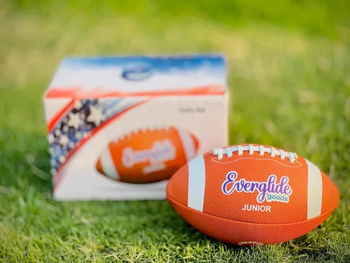 Miniatura 6 de EverGlide - Fútbol americano hecho a mano, piel sintética, tamaño completo y junior, pelota de grano de litchi duradera con cordones de agarre