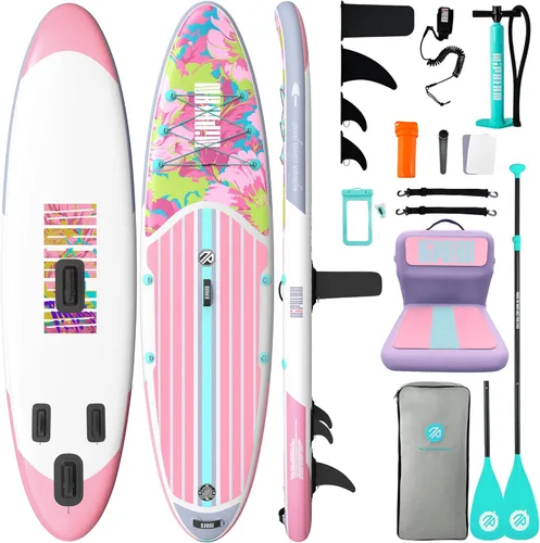 Miniatura 11 de Niphean Tabla de remo inflable con accesorios de SUP, cubierta de EVA antideslizante, tablas de remo inflables de 10 pies 6 pulgadas para adultos