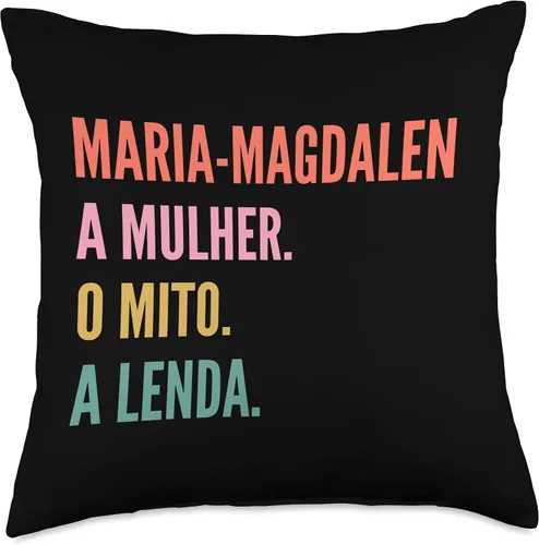 Miniatura 4 de Divertido diseño portugués de nombre - Maria-Magdalen Throw Pillow