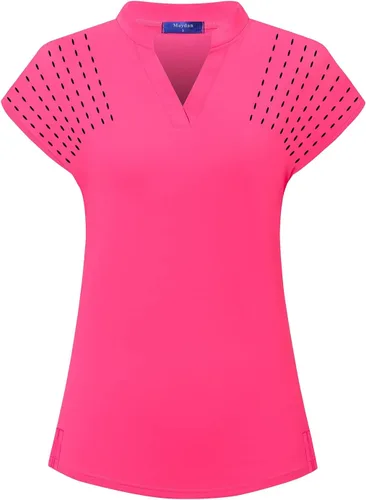 Miniatura 16 de Camisetas tipo polo de golf para mujer, ligeras que absorben la humedad, camisetas atléticas de tenis