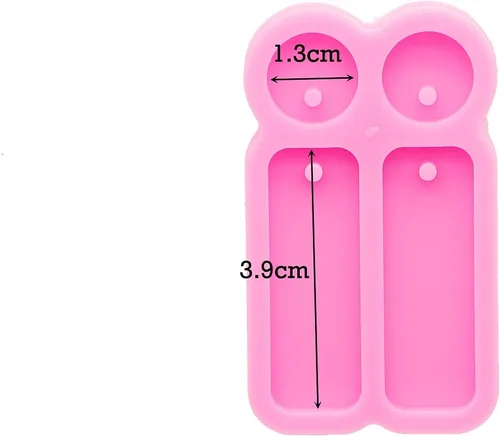 Miniatura 2 de Moldes de silicona para aretes redondos y rectangulares brillantes y brillantes, para manualidades, joyería de moda, resina epoxi, hecha a mano
