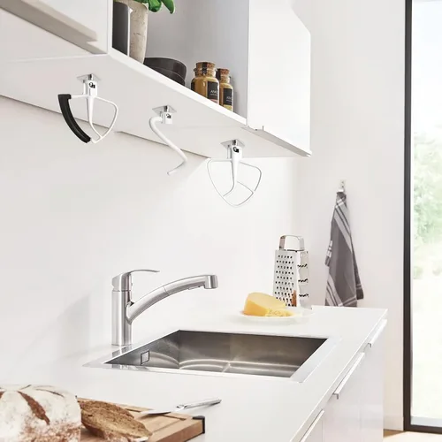 Miniatura 4 de Soporte para batidora de pie compatible con accesorios Kitchenaid, para batidor plano, batidor de borde flexible, batidor de alambre, ganchos
