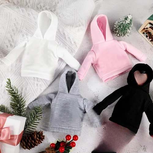 Miniatura 6 de Bencailor 4 piezas de ropa de muñeca, suéter de invierno, sudadera con capucha, accesorios de ropa con capucha