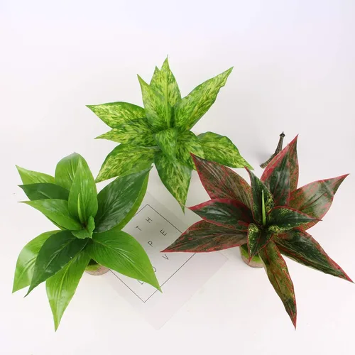 Miniatura 9 de CATTREE Plantas artificiales para decoración al aire libre, arbustos de plantas falsas, hojas de plástico, arbustos verdes, hogar, jardín, boda