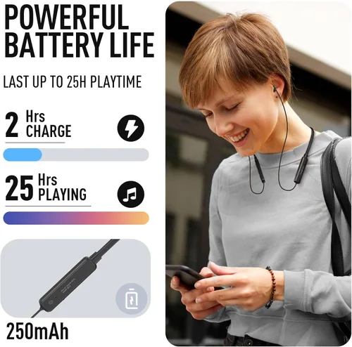 Miniatura 5 de Hearprotek - Auriculares inalámbricos, Bluetooth 5.4, suaves y ligeros, intrauriculares para dormir, con más de 25 horas de reproducción, ideales