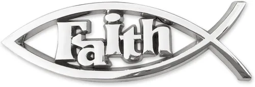 Miniatura 12 de Emblemas cristianos de Jesús en forma de pez para coche - Emblema de pez plateado cromado para coche, camioneta, distintivo, calcomanía